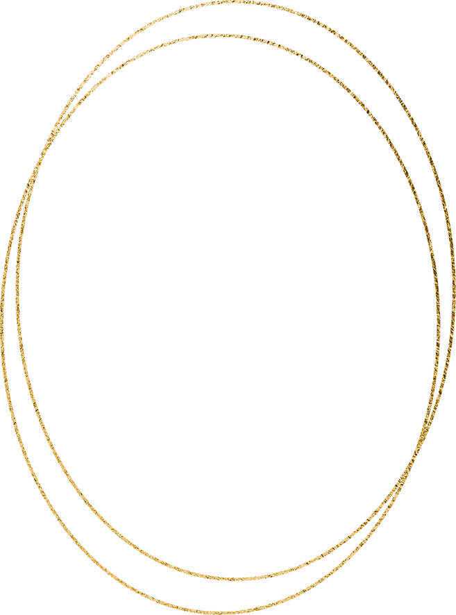 Gold oval geometric frame